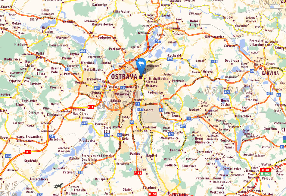 Ostrava map